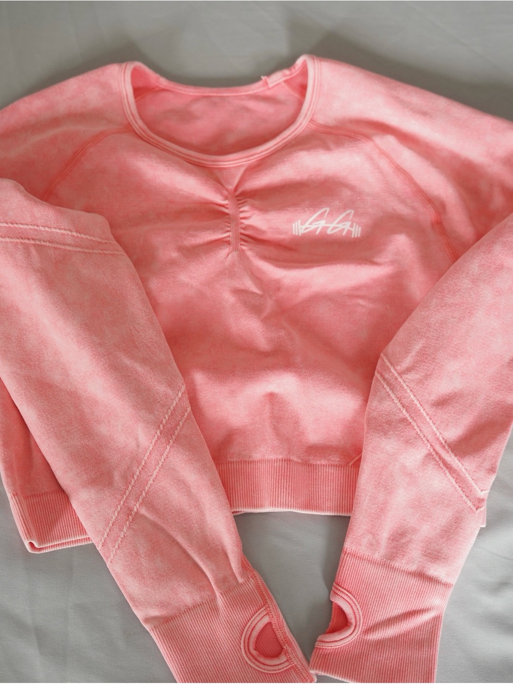Pink Cropped Athletic Top